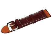 Benson Kalfsleder Donkerbruin 24mm