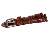 Benson Krokodil Donkerbruin 22mm